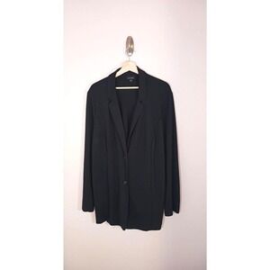 J. Jill Career Dark Academia Black Blazer Two Button Suit Jacket Women's Size 2X